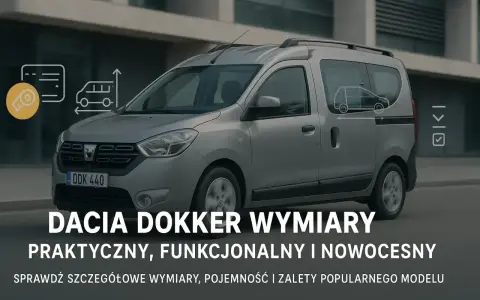 Srebrny Dacia Dokker, praktyczny i funkcjonalny. Sprawdź szczegółowe wymiary paki tego popularnego modelu.