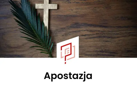 Drewniany krzyż i gałązka palmy symbolizują duchową podróż, która może prowadzić do apostazji.