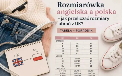 Tabela rozmiarów: rozmiar 16 damski UK to 42 EU i 40 PL. Pomoc w przeliczaniu rozmiarów ubrań z UK.