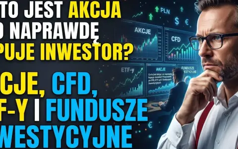 Mężczyzna analizuje wykresy akcji, CFD i funduszy inwestycyjnych. Zastanawia się, co naprawdę kupuje inwestor.