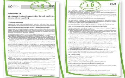 Informacja o świadczeniu uzupełniającym dla osób niezdolnych do samodzielnej egzystencji. ZUS wyjaśnia warunki i dokumenty potrzebne do złożenia wniosku.