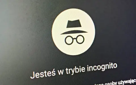 Ikona szpiega w okularach i kapeluszu. Komunikat "Jesteś w trybie incognito" sugeruje, że Twoja historia przeglądania pozostanie prywatna.