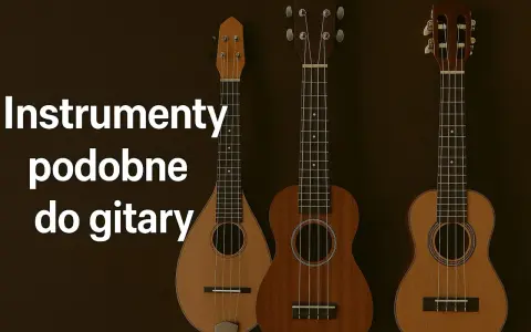 Trzy instrumenty strunowe, w tym mandolina i dwa ukulele, prezentują różnorodność instrumentów podobnych do gitary.