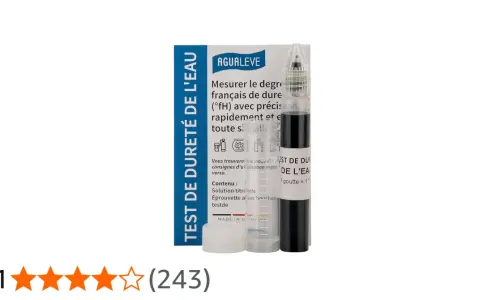 Kit pour savoir comment connaitre la dureté de l'eau dans sa commune. Mesure rapide et précise du degré français (°fH).