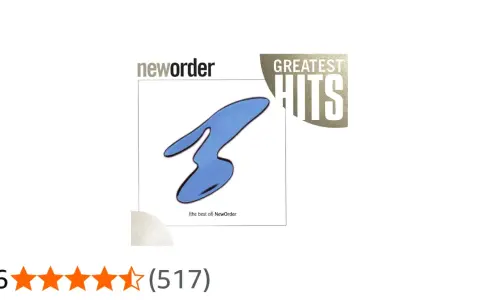 Okładka kompilacji "Greatest Hits" zespołu New Order. Znajdują się na niej charakterystyczne, niebieskie logo zespołu i tytuł.