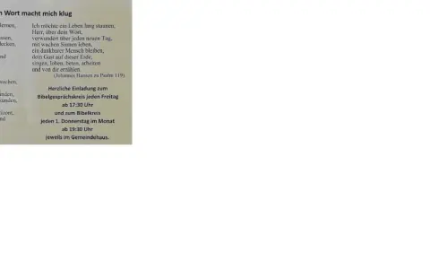 Gedicht über Gottes Wort, inspiriert von Psalm 119, lädt zum Bibelgespräch ein.