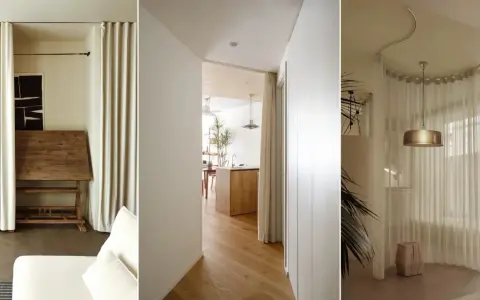 Cortinas de dormitorio elegantes y fluidas, creando ambientes acogedores.