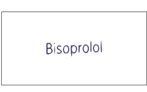 Napis "Bisoprolol" w kolorze granatowym. Jest to nazwa leku, który może być dostępny w dawce bibloc 2 5 mg.