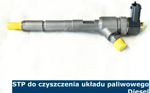 Wtryskiwacz diesla z żółtą nakładką, gotowy do użycia STP formuła do diesla.