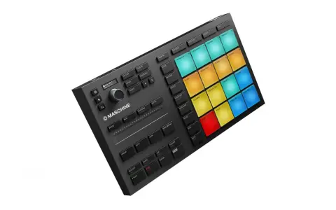 Profesjonalny kontroler muzyczny ni maschine z kolorowymi padami, idealny do tworzenia bitów i produkcji muzyki.