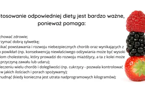 Zdrowa dieta to klucz do dobrego samopoczucia, utrzymania sylwetki i zapobiegania chorobom. Na zdjęciu owoce symbolizujące zdrowie.
