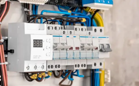 Skrzynka elektryczna na działce z zabezpieczeniami i licznikiem. Co dalej? Podłączenie instalacji, by cieszyć się prądem.