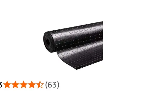 Rollo de suelo de goma negra con relieve circular. Ideal para saber como limpiar suelo de goma negra y mantenerlo impecable.
