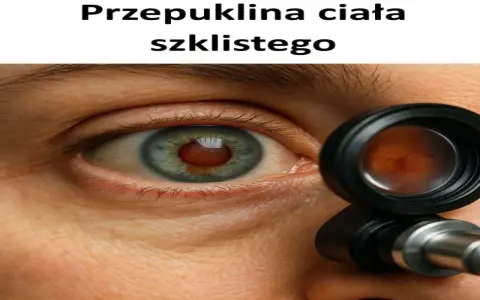 Badanie oka, widoczne odklejenie ciałka szklistego.