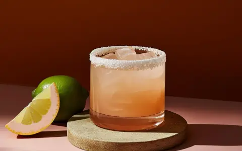 Orzeźwiający drink Paloma z solnym rantem, podany z limonką i plasterkiem grejpfruta. Idealny przepis na lato.