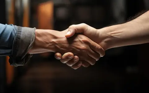 Uścisk dłoni symbolizujący zawarcie umowy na czas określony.