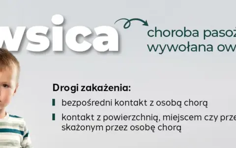 Czy dziecko z owsicą może chodzić do przedszkola? Owsica to choroba pasożytnicza. Obrazek przedstawia dziecko i informacje o zakażeniu.
