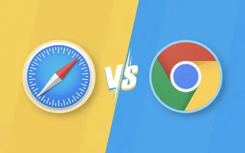 Logo Safari i Chrome, dwóch popularnych przeglądarek internetowych, zestawione obok siebie.