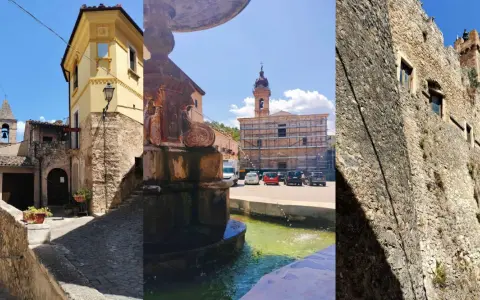 Scopri cosa vedere a Capestrano: un borgo con un'antica fontana, una chiesa in restauro e un imponente castello.