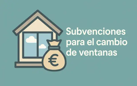 Ayudas para cambiar ventanas en Castilla-La Mancha. Saco de dinero junto a una casa con ventana.