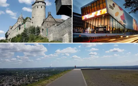 Historische Burg, modernes Museum und weite Landschaft – vielfältige Ausflugsziele am Rhein.