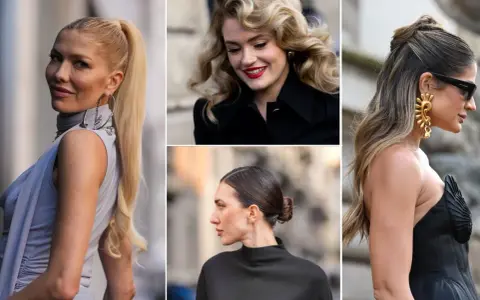 Eleganckie półupięcie na wesele: wysoki kucyk, fale w stylu retro, niski kok i upięcie z luźnymi pasmami.