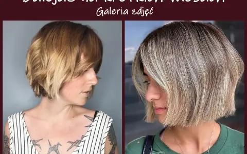 Dwie kobiety z krótkimi włosami w modnym balejażu. Jedna ma włosy w odcieniach brązu i blondu, druga w chłodnych blondach.