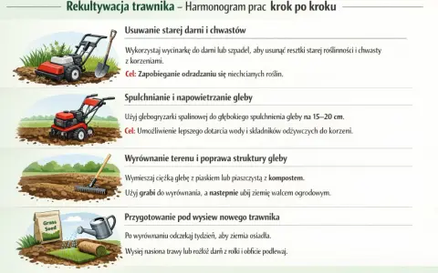 Jak używać glebogryzarki spalinowej do spulchniania gleby na 15-20 cm, by ułatwić dotarcie wody i składników odżywczych do korzeni.