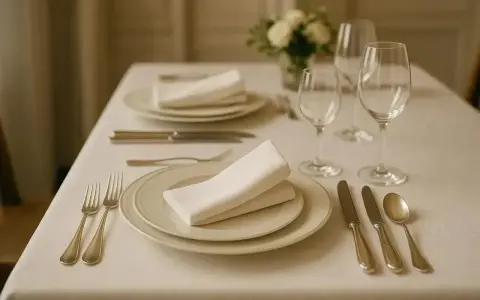 Un dressage élégant pour un dîner raffiné, où chaque détail de l'art de la table invite à la convivialité.
