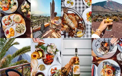 Smaczne posiłki i widoki na Teneryfie. Kolorowe sałatki, ryba, tapas i napoje w urokliwych restauracjach.