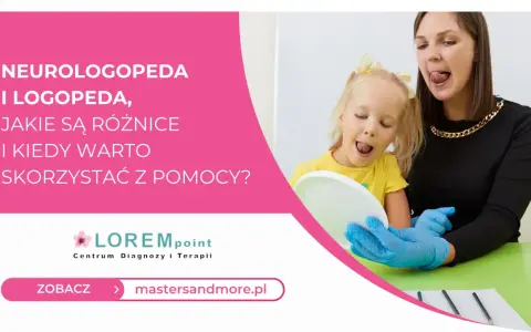Logopeda i neurologopeda: kto to? Dziecko ćwiczy z terapeutką, która pokazuje język.