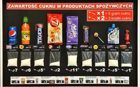 Ile cukru dziennie? Zobacz, ile cukru kryje się w popularnych produktach. Od napojów po słodycze, każdy produkt ma swoją miarkę.