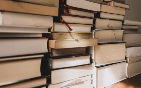 Pile di libri, alcuni con segnalibri rossi, pronti per essere letti. Ecco i miei ultimi libri consigliati.