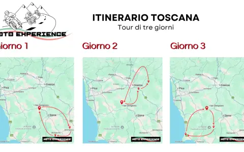 Itinerari moto Toscana: 3 giorni di tour tra Firenze, Siena e San Gimignano. Un'avventura su due ruote indimenticabile.