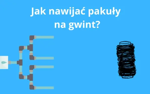 Ilustracja pokazuje instalację hydrauliczną i nawinięte pakuły, sugerując pytanie: w którą stronę nawijać pakuły na gwint?