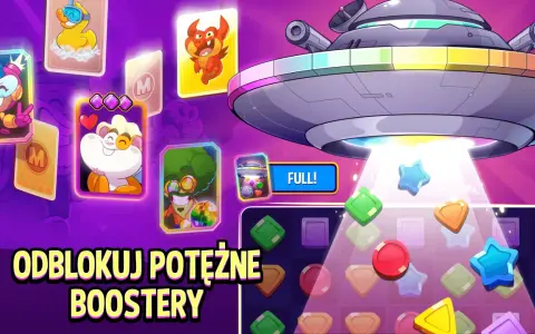 UFO zrzuca power-upy do gry match masters! Odblokuj potężne boostery i wygraj!