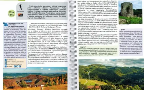 Szlak czerwony beskidzki prowadzi przez malownicze tereny, oferując widoki na dolinę Popradu i Beskid Sądecki.