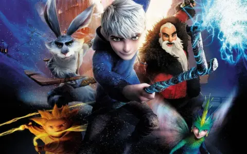 Jack Frost e gli altri Guardiani in un'avventura magica, un film per ragazzi pieno di azione e fantasia.