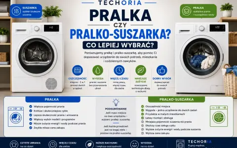 Czy suszarka może być większa od pralki? Porównanie pralki i pralko-suszarki, by wybrać idealne urządzenie.