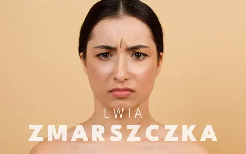 Kobieta z wyraźną lwia zmarszczka między brwiami. Dowiedz się, jak pozbyć się lwiej zmarszczki i odzyskać gładką skórę.