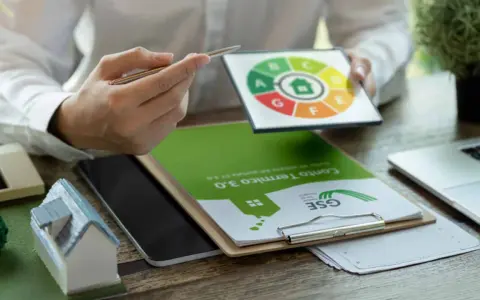 Analisi del certificato smaltimento caldaia con schema di efficienza energetica e documenti GSE.