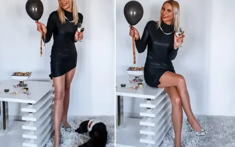 Elegancka czarna sukienka, błyszczące szpilki i balon – idealny zestaw, jak się ubrać na 18. Uroczystość!