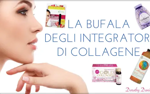Primo piano di un volto femminile con integratori di peptidi di collagene in primo piano.