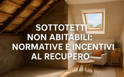 Sottotetti non abitabili: un'ispezione rivela normative e incentivi per il recupero. Spazio con poltrona, tavolino e lucernario.