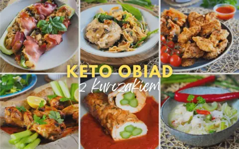 Keto obiad z kurczakiem: faszerowana cukinia, kurczak z szparagami, skrzydełka i zupa. Pyszne i zdrowe propozycje.