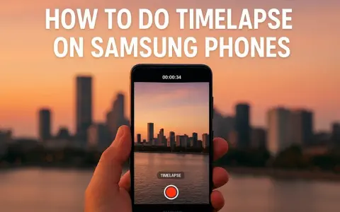 Jak zrobić timelapse telefonem Samsung? Uchwyć zachód słońca nad miastem w przyspieszonym tempie.
