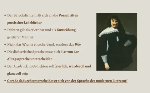 Gemälde eines Mannes im Barockstil mit Kragen und Manschetten.