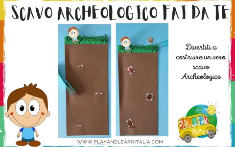 Un divertente scavo archeologico fai da te per la classe terza, con reperti da scoprire!