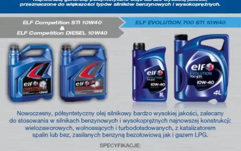 Olej Elf 10W40: Czy to dobry wybór? Uniknij błędu z DPF!