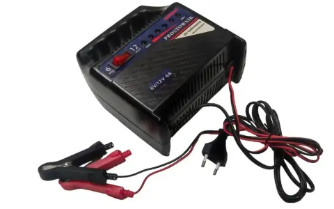 Prostownik 6V/12V 6A z krokodylkami. Dowiedz się, jak długo ładować akumulator 12v, by był w pełni sprawny.